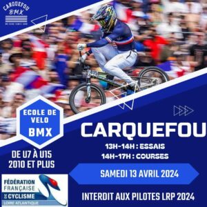 Affiche école de vélo BMX 44 Carquefou 2024